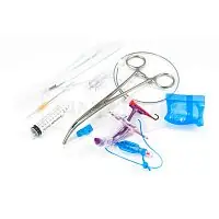 Набор для чрескожной трахеостомии Blue Line Ultra Suctionaid с зажимом и с санацией надманжеточного пространства, размер 8.0
