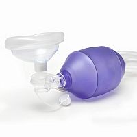 Мешок Амбу взрослый для ручной ИВЛ (Portex) с лицевой маской и измерителем СО2 выдоха.